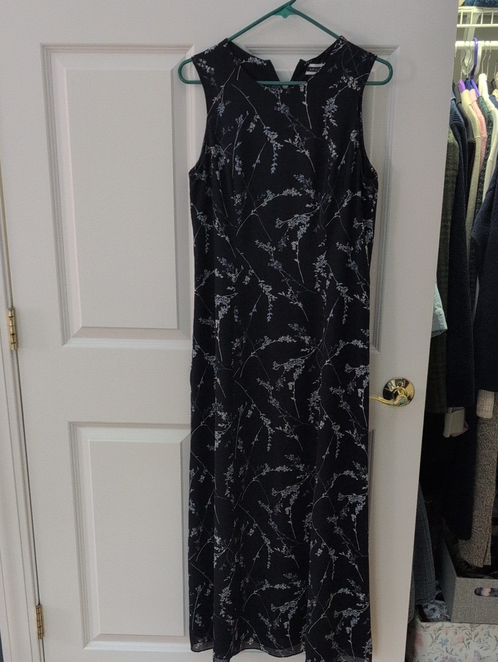 Amanda Smith Navy Maxi Dress with White Floral Print